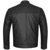 High Mileage HMM543 Premium Mens Black Leather Biker Scooter Jacket - Back View