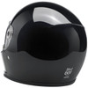Biltwell Lane Splitter Gloss Black Helmet - Rear View