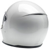 Biltwell Lane Splitter Gloss White Helmet - Rear View