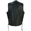 Z1R Gaucho Leather Vest - Back View
