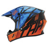 THH T710X Battle Helmet - Blue/Orange Rear View