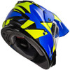GMax GM-11S Ripcord Adventure Snow Helmet-Blue/Hi-viz-Rear-View