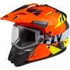 GMax GM-11S Ripcord Adventure Snow Helmet-Hi-Viz Orange-Goggle-View