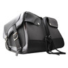 Vance VS205GB Slanted Black and Grey Concealed Carry Braided Motorcycle Saddlebags-Detail-View-3