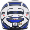 AFX-FX-99-Recurve-Motorcycle-Helmet-White/Blue-back-view