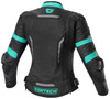 Cortech-Revo-Sport-Women's-Leather-Motorcycle-Jacket-Black/Teal-Rear-View