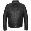 Vance-Leathers-VL555B-Mens-Black-Motorcycle-Trucker-Leather-Jacket-front-view