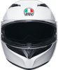 AGV-K3-Mono-Solid-Full-Face-Motorcycle-Helmet-white-front-view