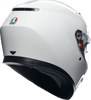 AGV-K3-Mono-Solid-Full-Face-Motorcycle-Helmet-white-back-side-view