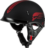 Gmax-HH-65-Retribution-Half-Face-Motorcycle-Helmet-with-Peak-Visor-matte black/red-main