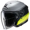 HJC-i30-Vicom-Open-Face-Motorcycle-Helmet-Grey-Black-Hi-Viz-Main