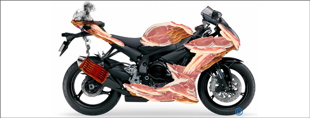 America runs on bacon, and so does this motorcycle