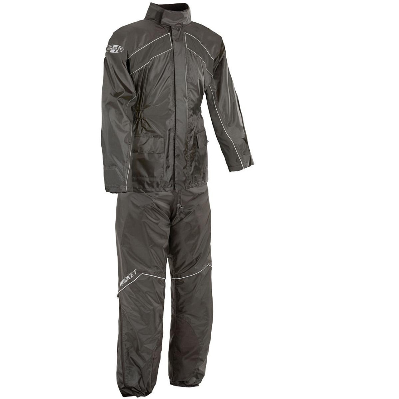 Mens Waterproof Jumpsuit One Piece Reflective Strip Motorcycle Rainsuit  Coverall