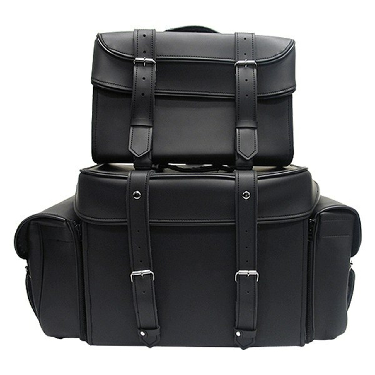 leather motorcycle luggage rack bag