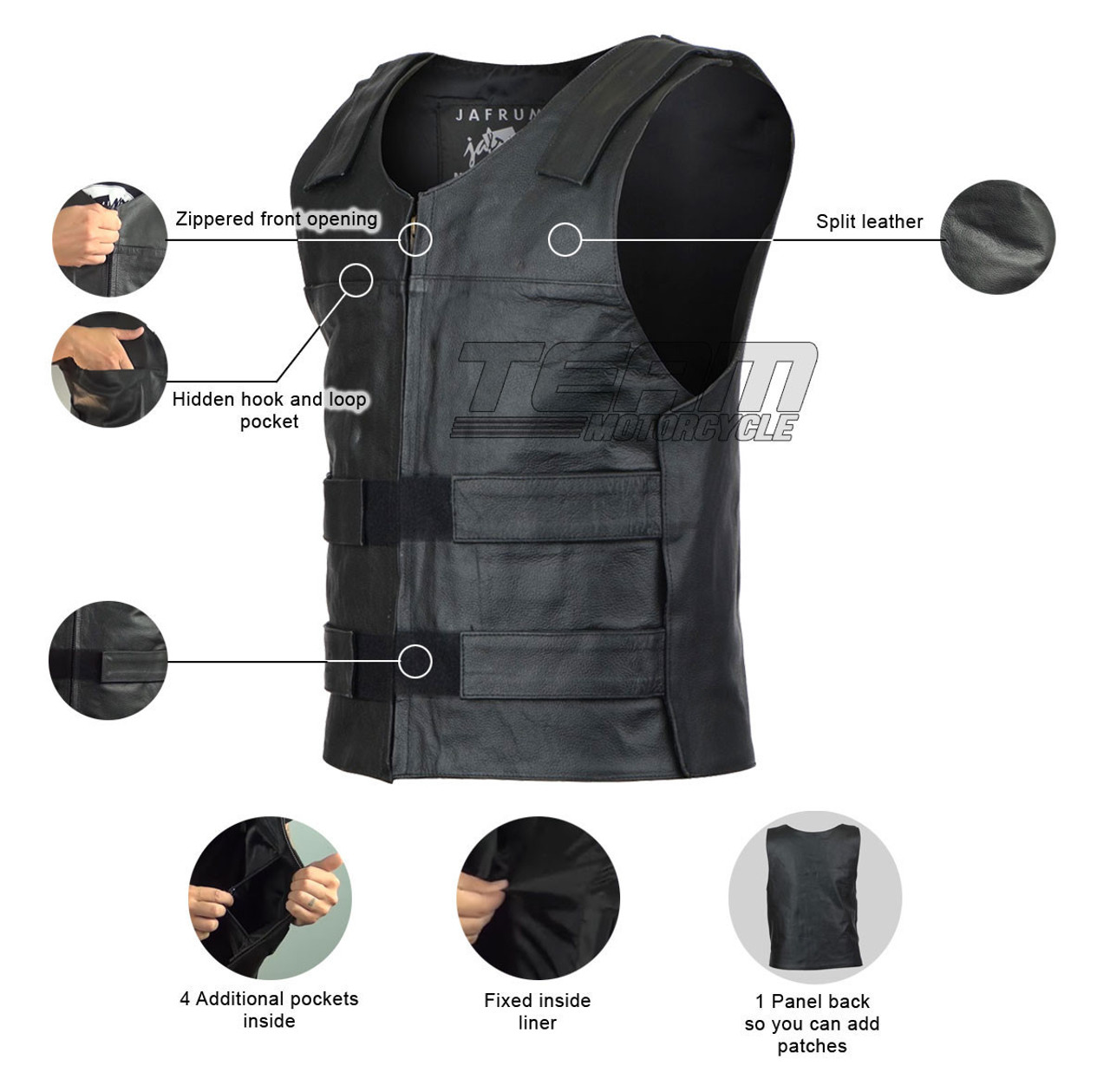 Men's Bulletproof Body Armour Fashion Biker vest - Mready