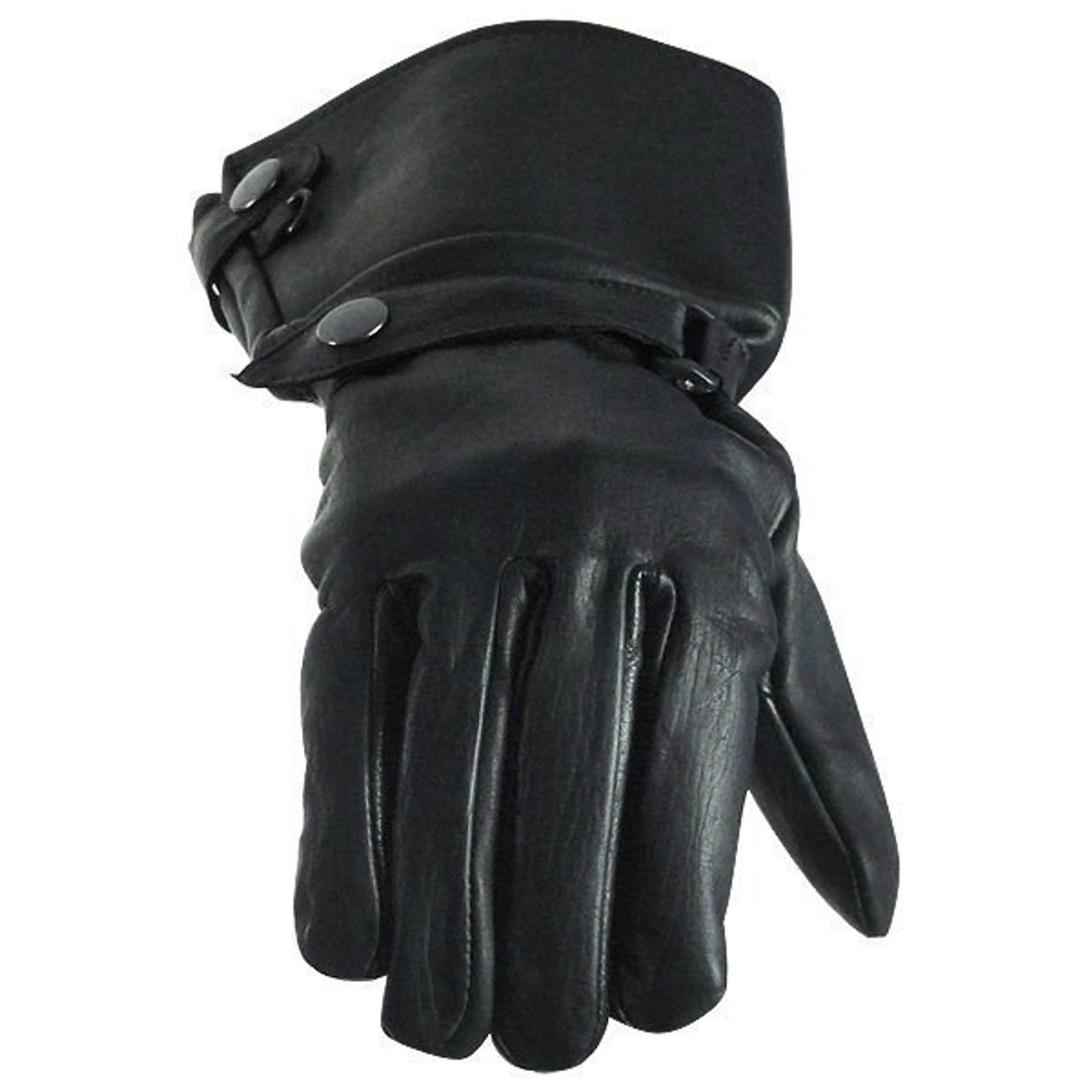 mens black leather gloves