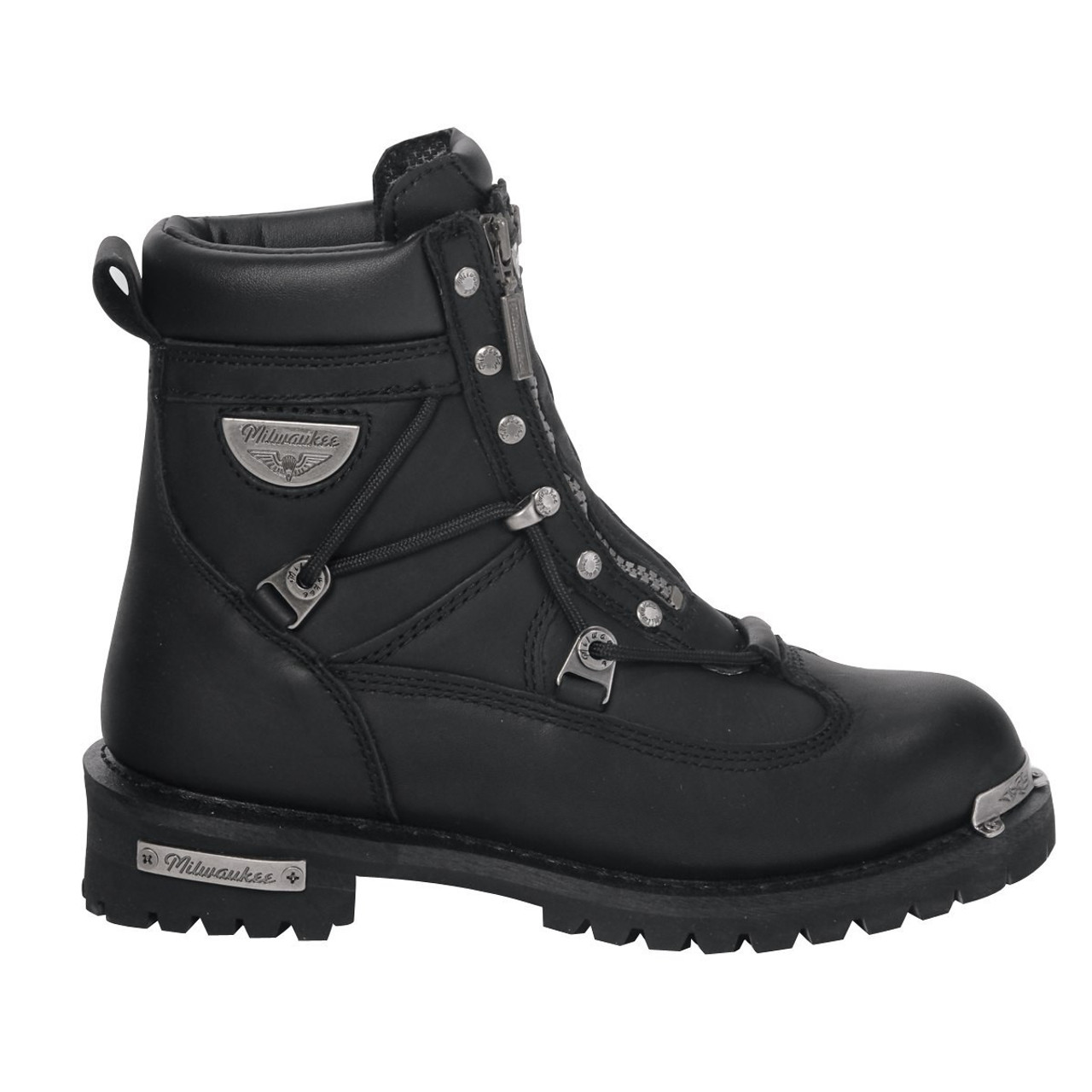 black mens motorcycle boots