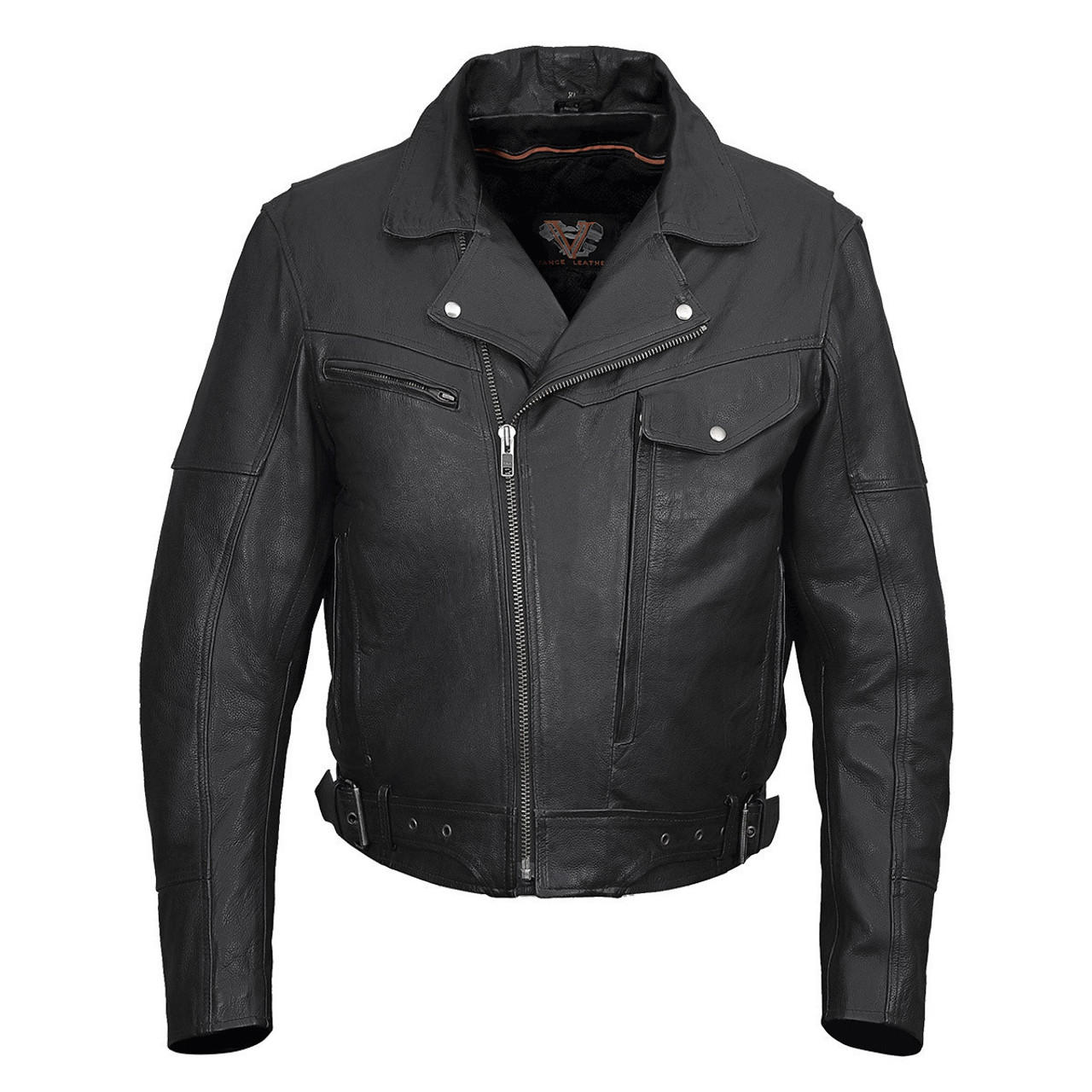 Helstons Cruiser Leather Motorcycle Jacket - Black