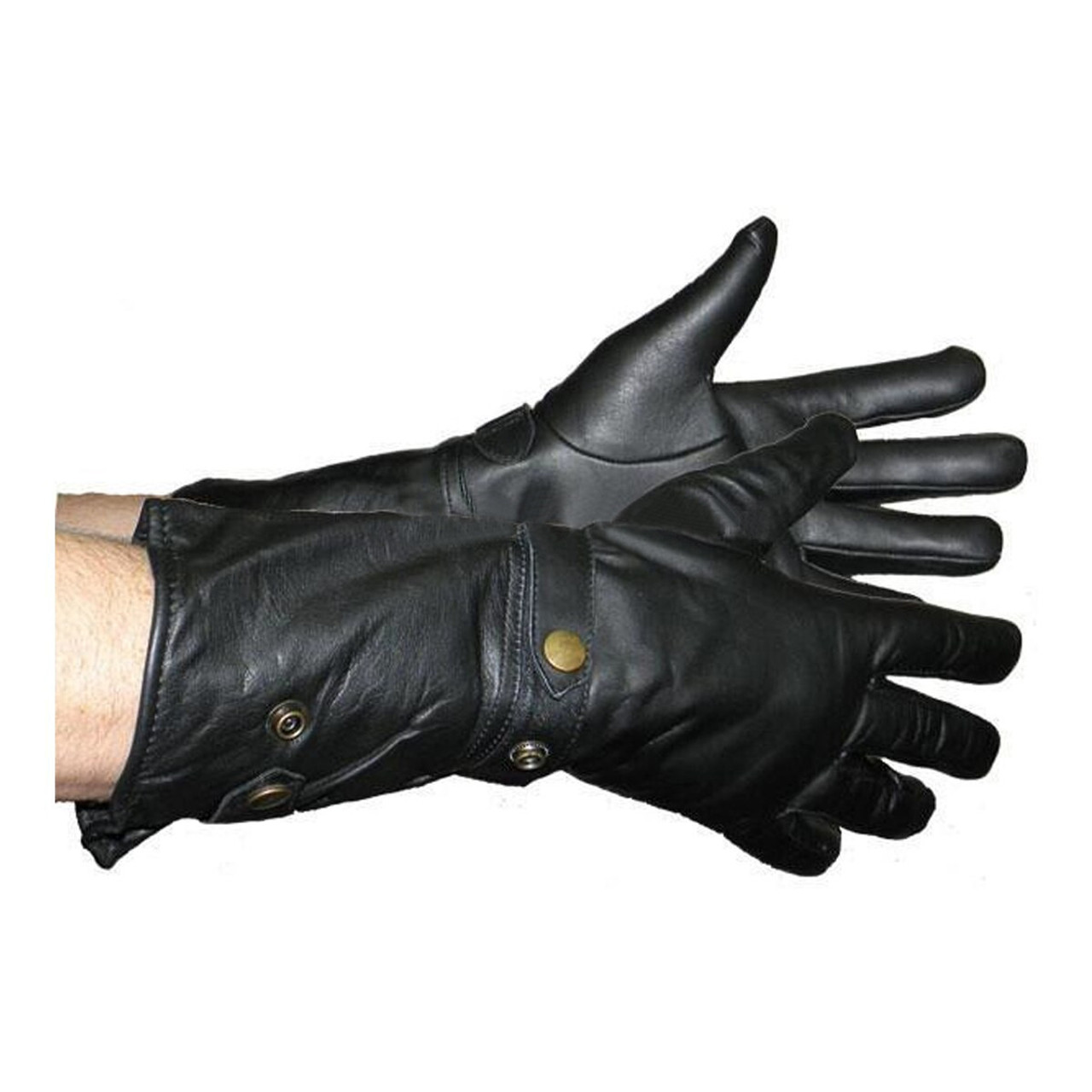 Vance VL443 Mens Lightweight Leather Gauntlet Gloves - Team Motorcycle