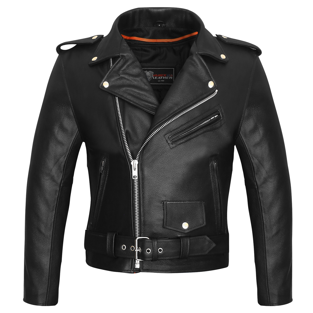 Leather Motorcycle Vest - Men's - Up To 5XL - Hoodie Sweatshirt - Kent -  FIM697CDDH-FM