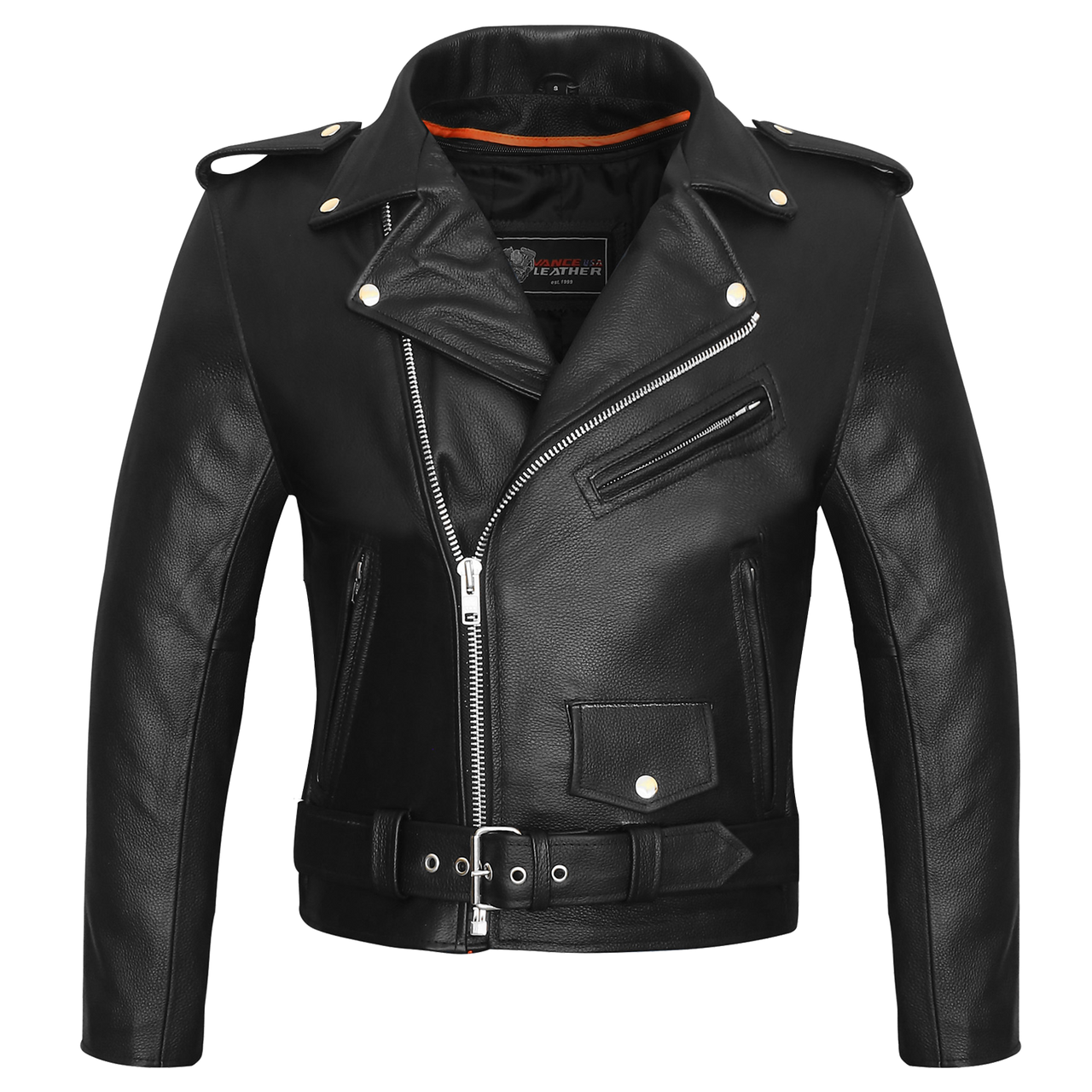 Black Classic Leather Motorcycle Jacket