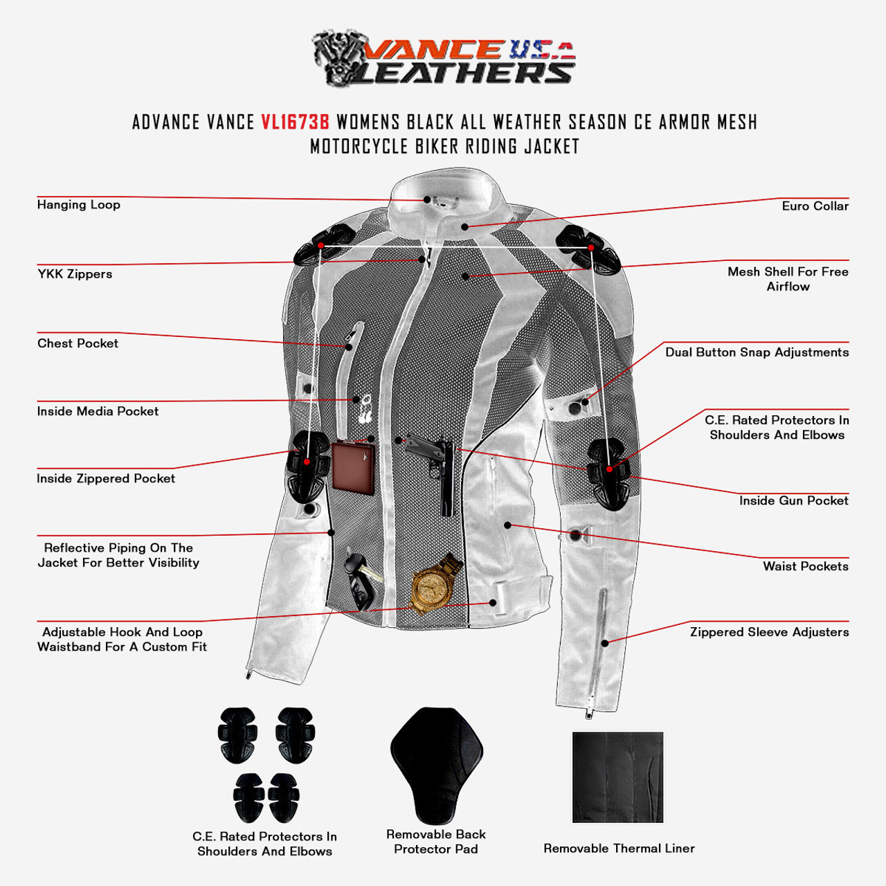 Armored mesh sales motorcycle jacket