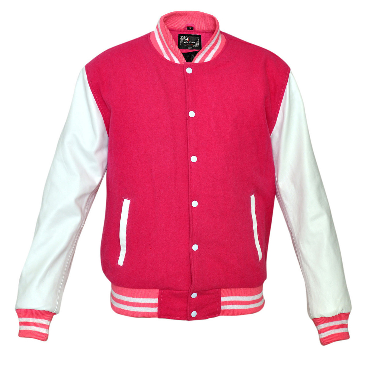 Mens Wool with Real Leather Premium Varsity Letterman Jacket