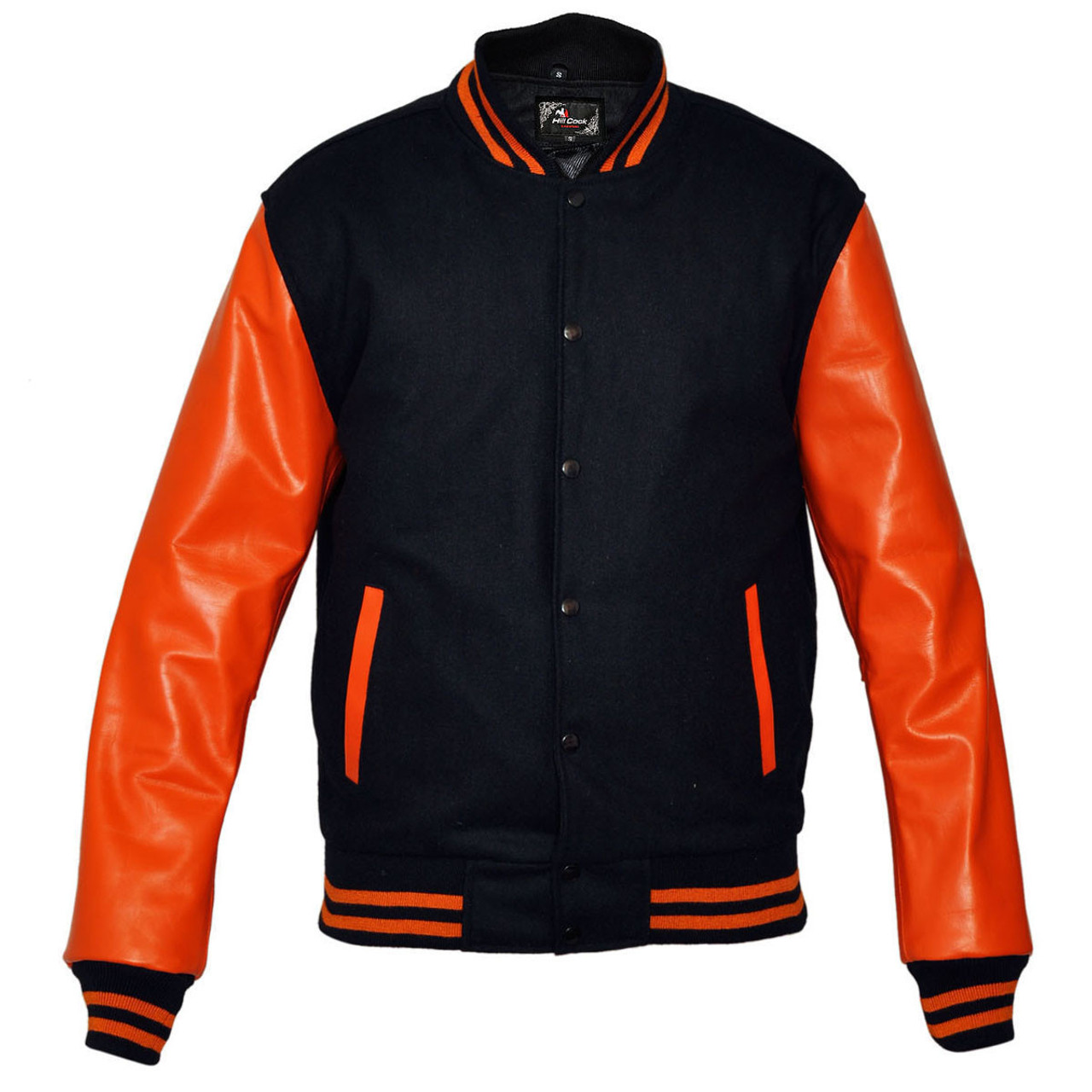 Black Eagle-patch wool-blend and leather varsity jacket | Amiri | MATCHES UK