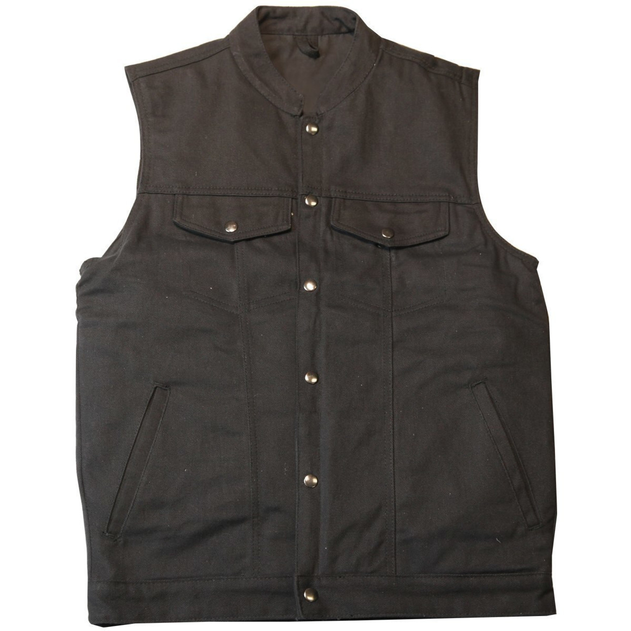 Black Denim Motorcycle Vests-ABS Bikers