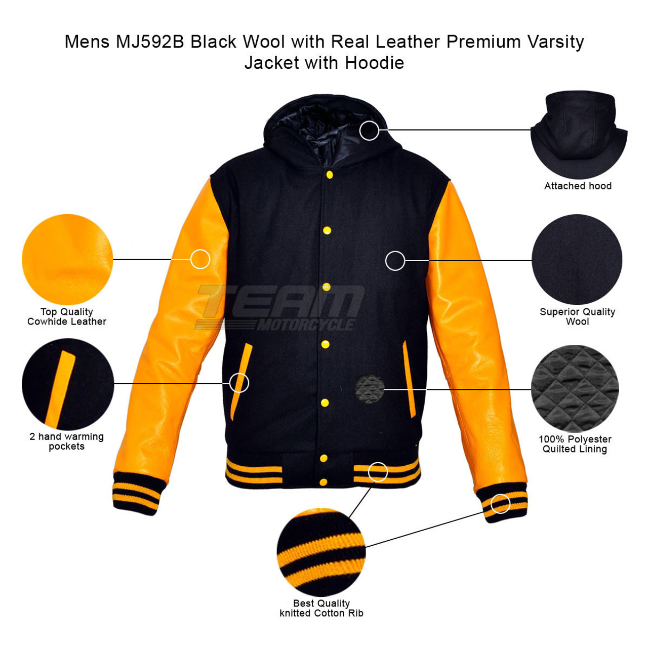 jacket with attached hoodie