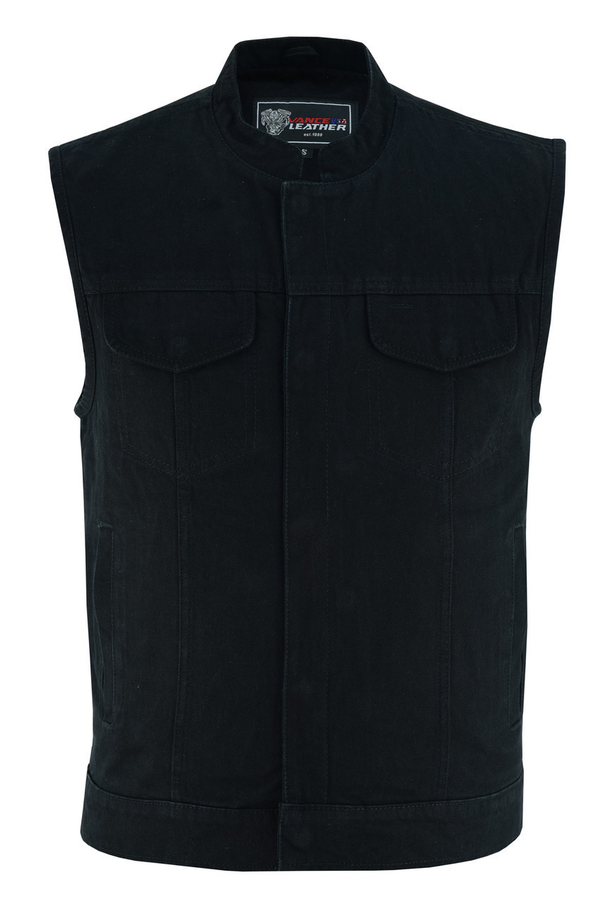 NWT Men's Chopp Shop Jeans Black Gray Convertible Hood Denim Vest SIZE S M  ONLY | eBay