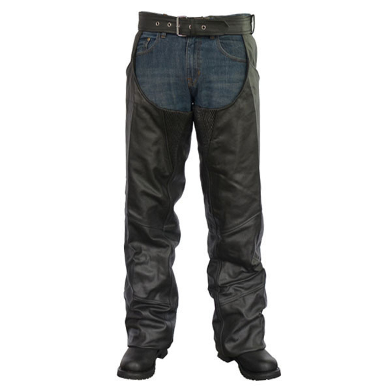 Tall Biker Leather Chaps - Team Motorcycle