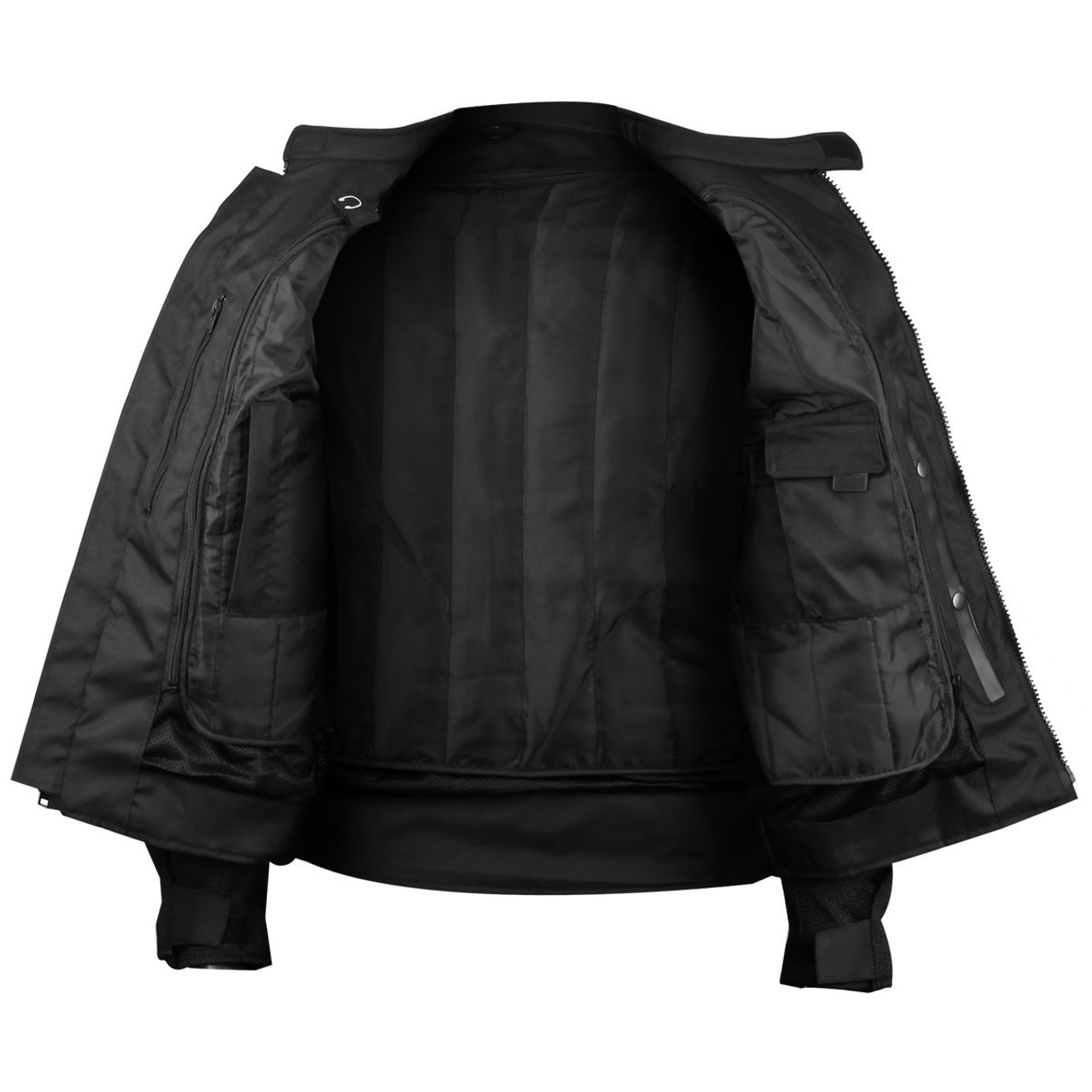 Black Mesh Motorcycle Jacket With Insulated Armor