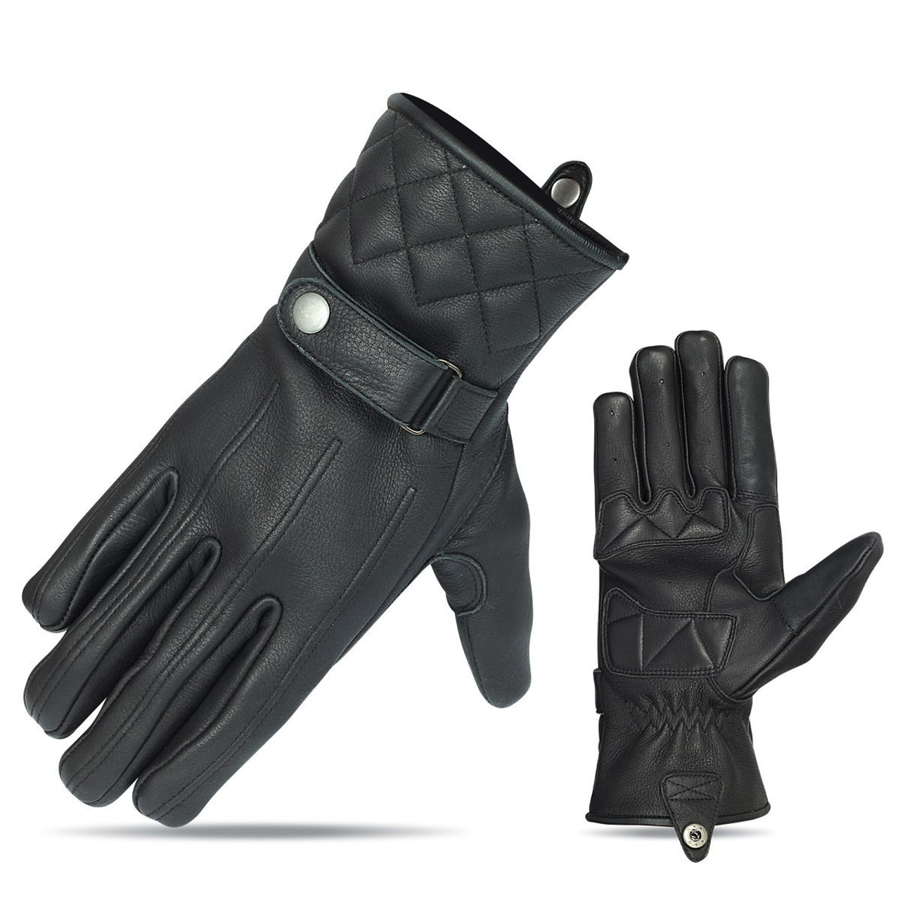 black driving gloves