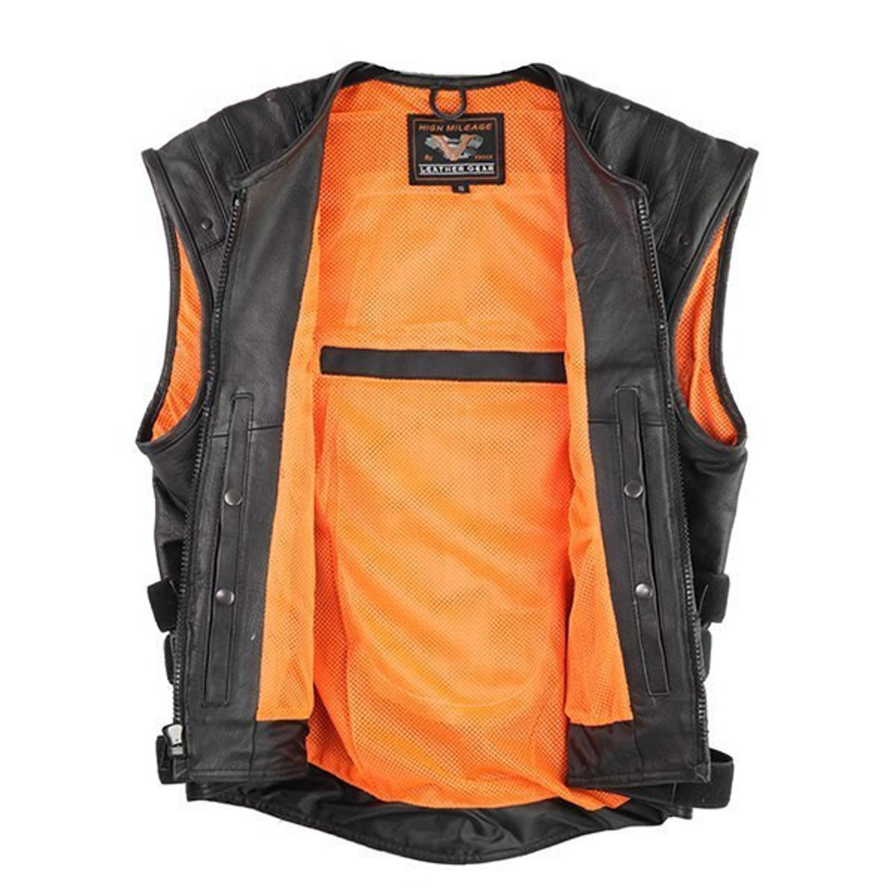 Men Bullet Proof style Leather Motorcycle Vest for bikers Tactical  waistcoat