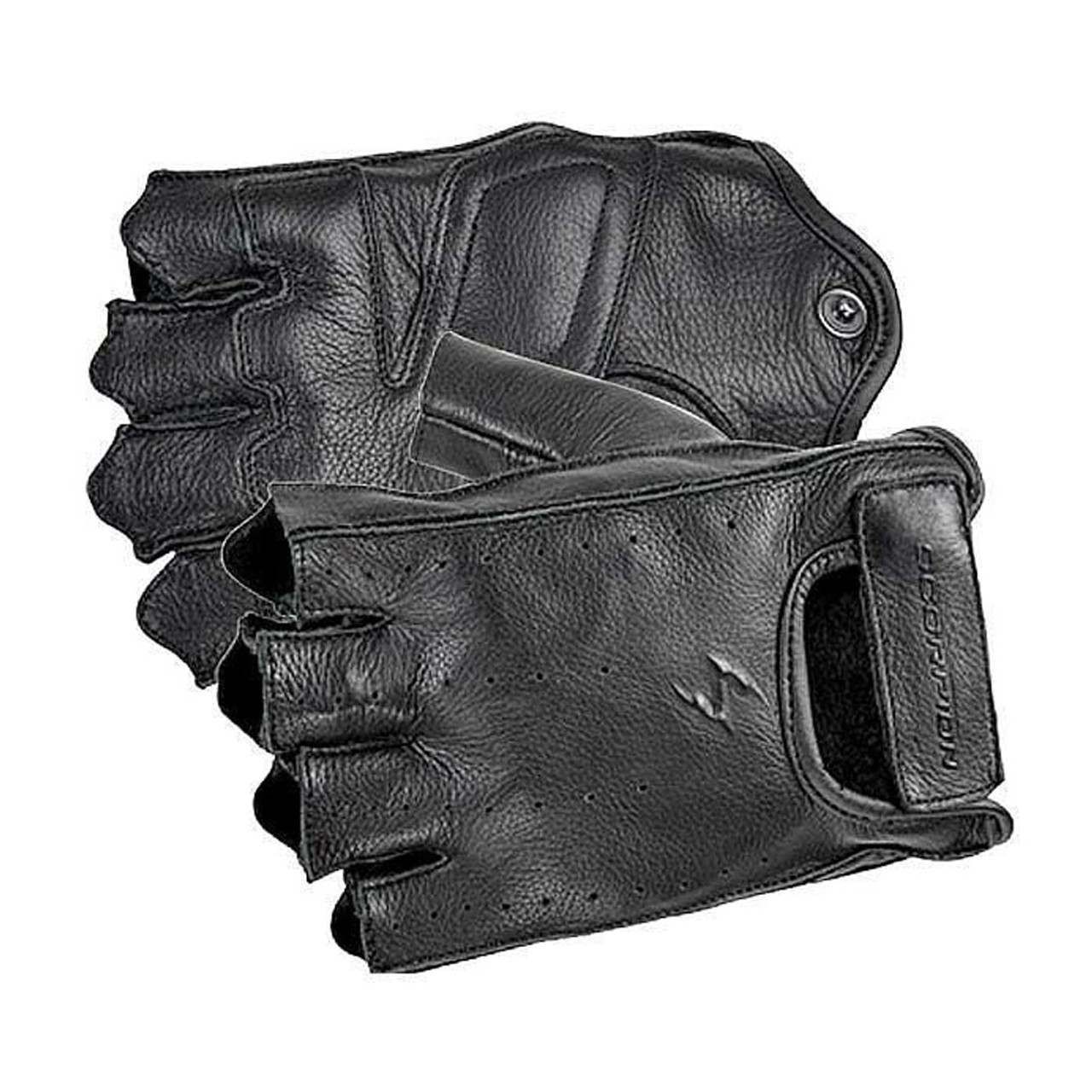 Half-Cut Leather Motorcycle Gloves 