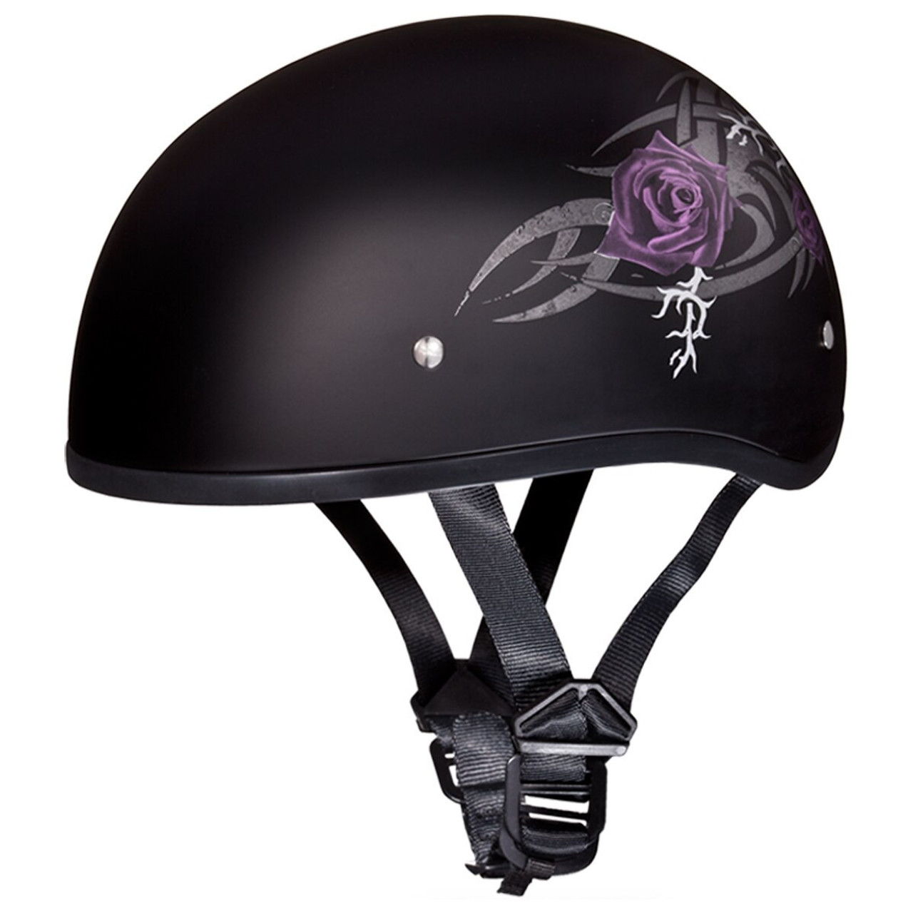 在庫一掃最安挑戦 Daytona Helmets Half Get Visor Skull Cap Cap Motorcycle W/  Helmet-DOT Daytona Come Approved [Skull Wings] W/O [M] 