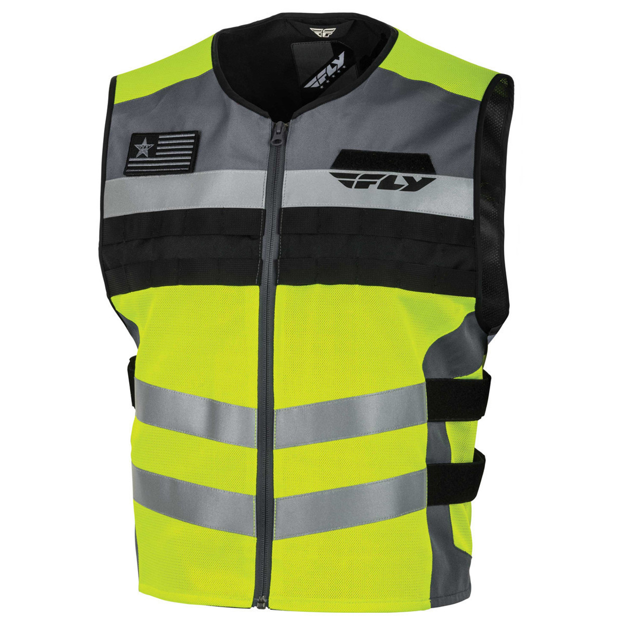 Fly Fast-Pass High Visibility Yellow Motorcycle Safety Vest