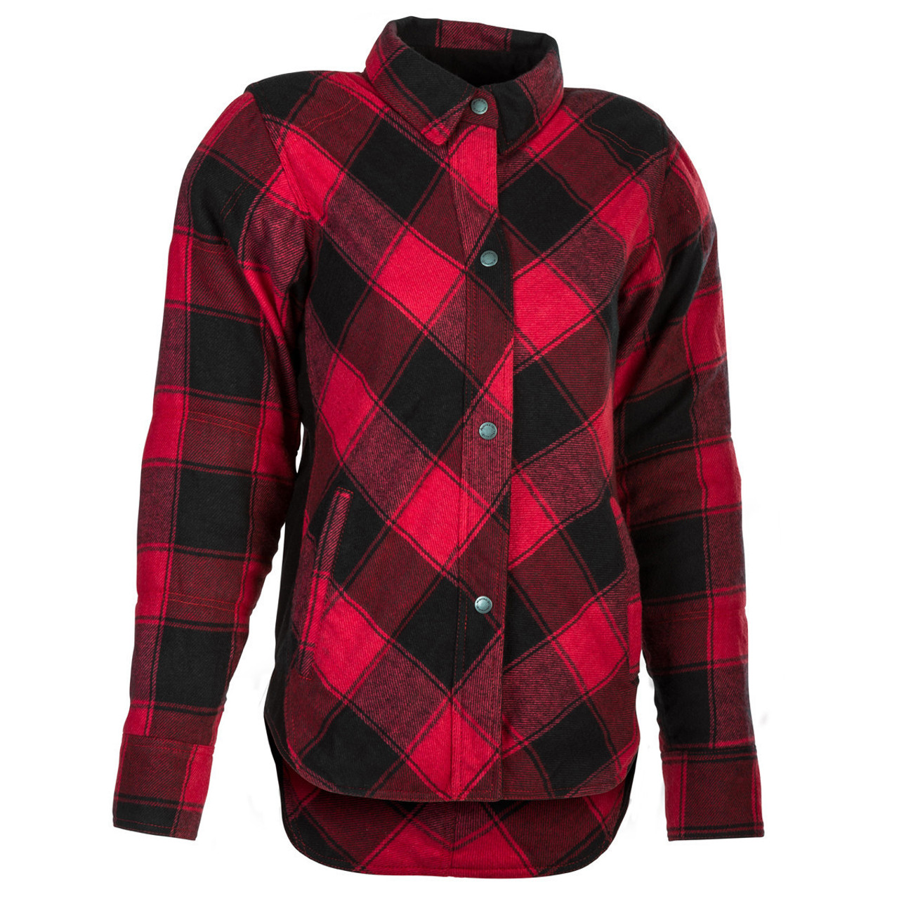 red and black flannel jacket women's