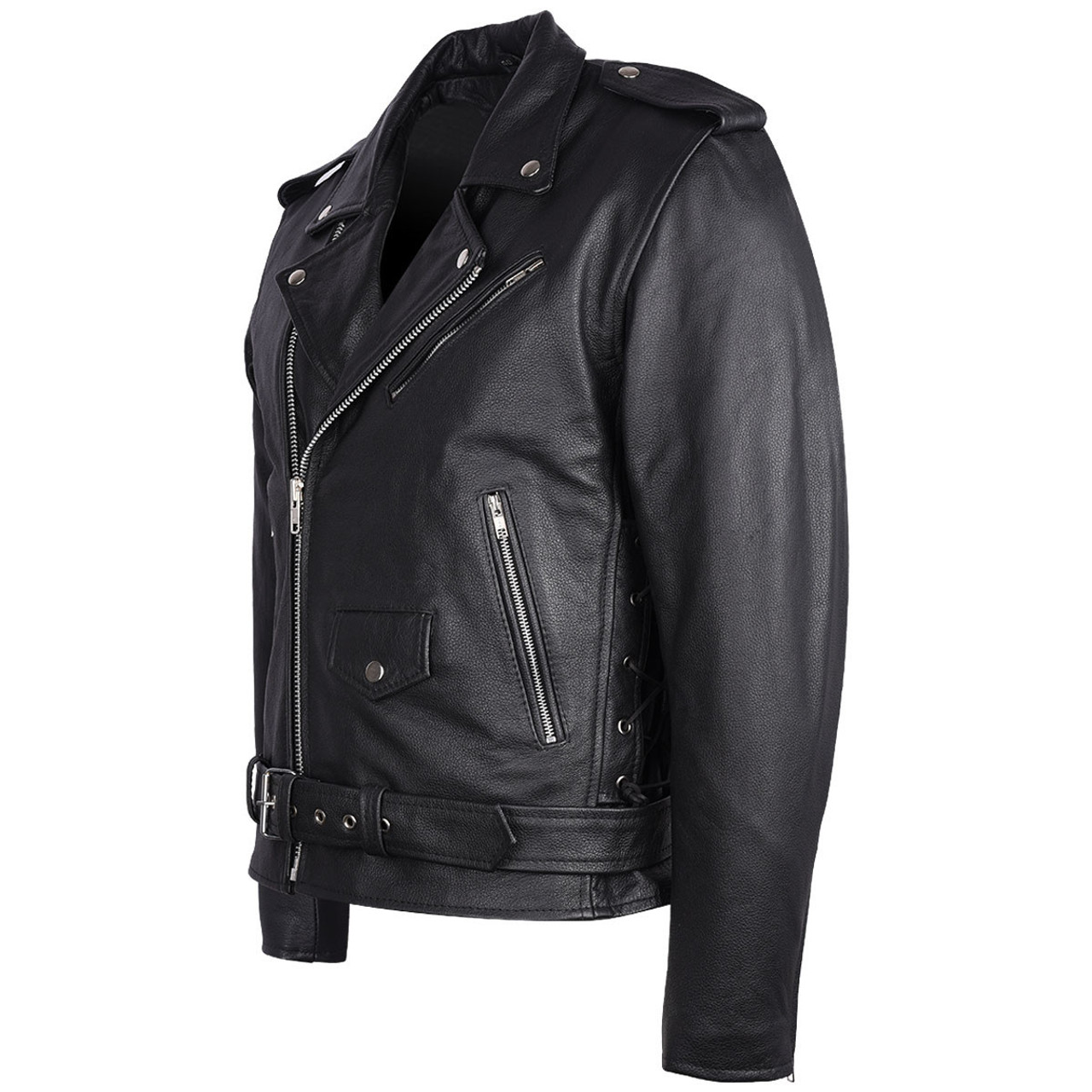 Vegan Leather Cropped Motorcycle Jacket | Retro Clothing – Vixen by  Micheline Pitt