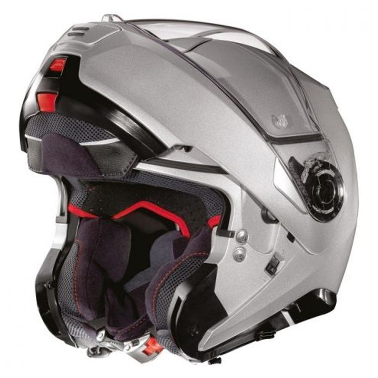 NOLAN N1P000910051 modular helmet n100-5 plus milestone n-com 051 flat lava  grey red