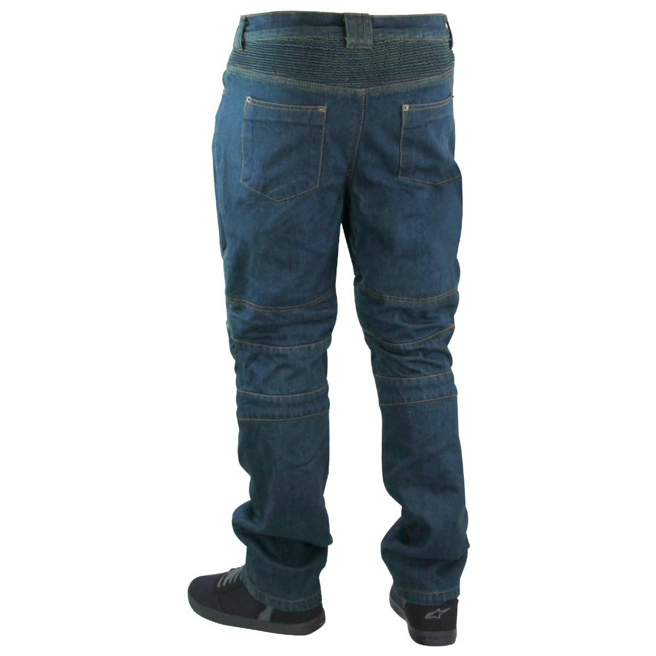 Mens Denim Motorcycle Pants with CE Armor and Kevlar - Team Motorcycle