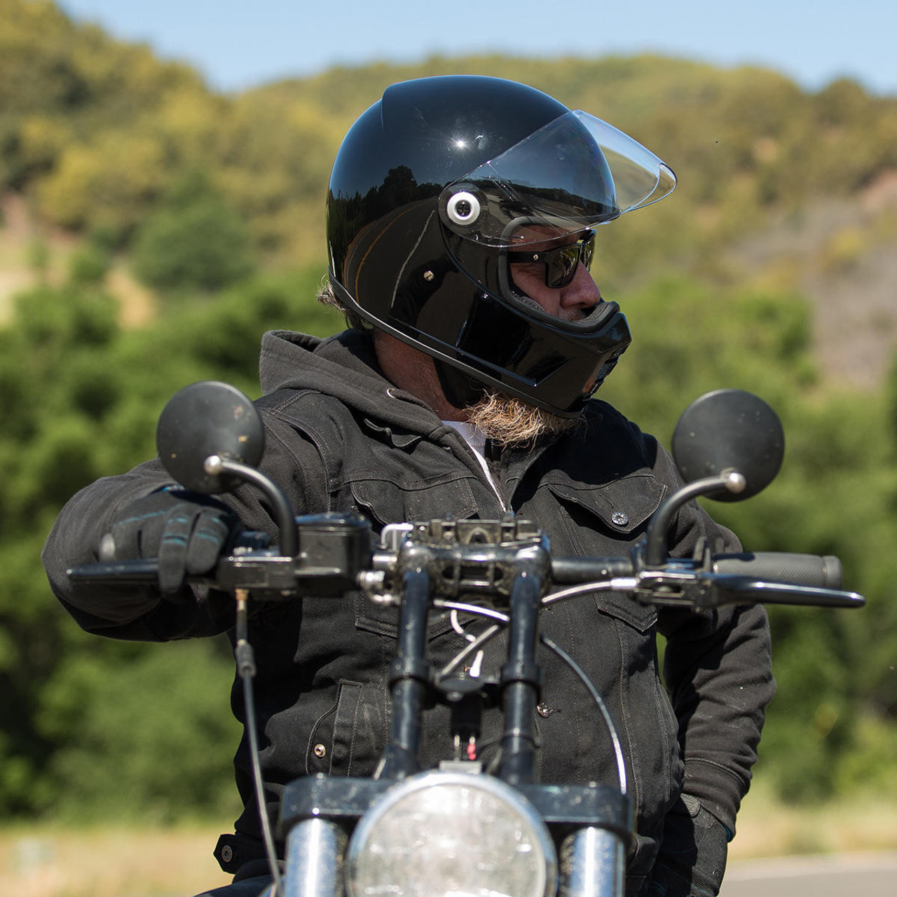 Biltwell Lane Splitter Gloss Black Helmet - Team Motorcycle