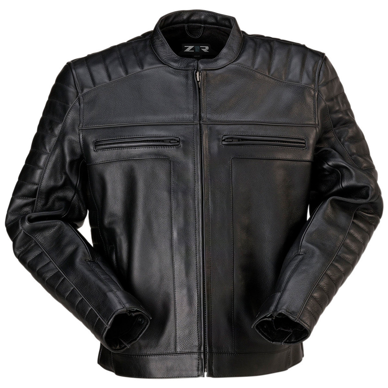 Z1R Men's Artillery Motorcycle Leather Jacket - Team Motorcycle