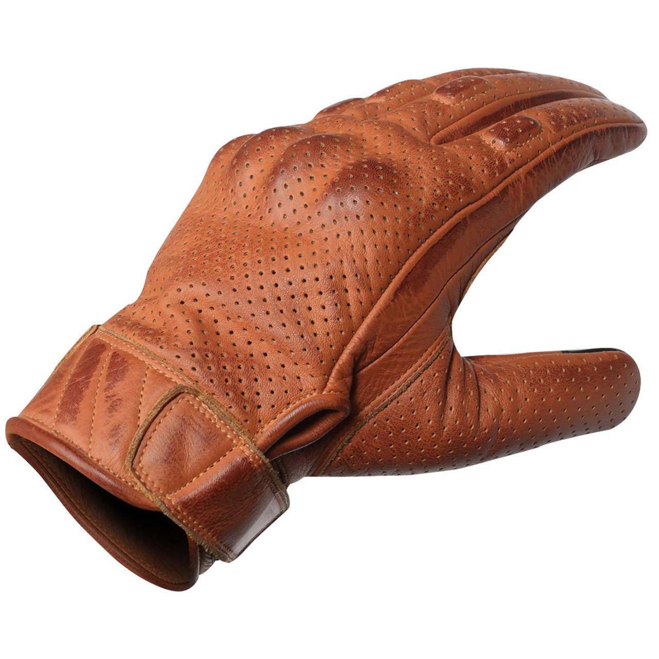 Brown lambskin leather gloves with cashmere lining - The Nines