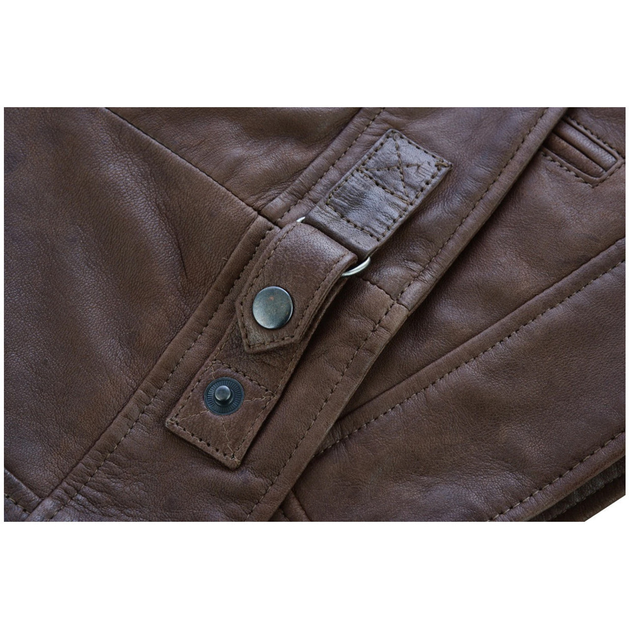 Lambskin Chocolate Brown Motorcycle Leather Jacket