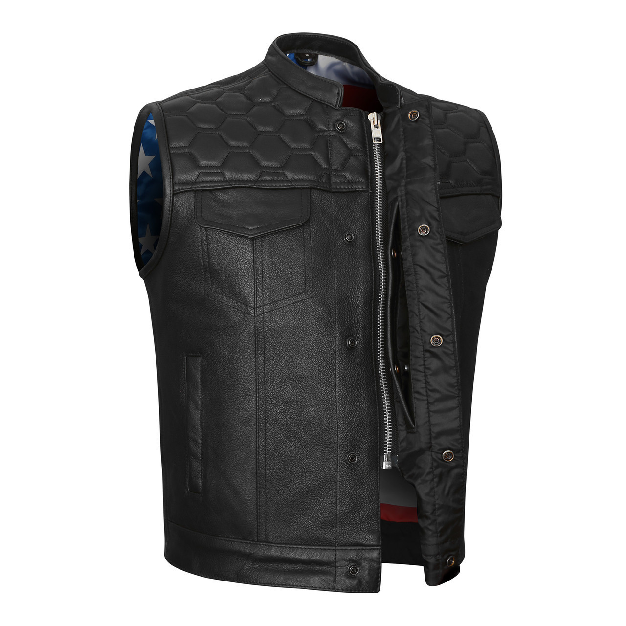 Men's Club Vest with Quick Access & American Flag Liner