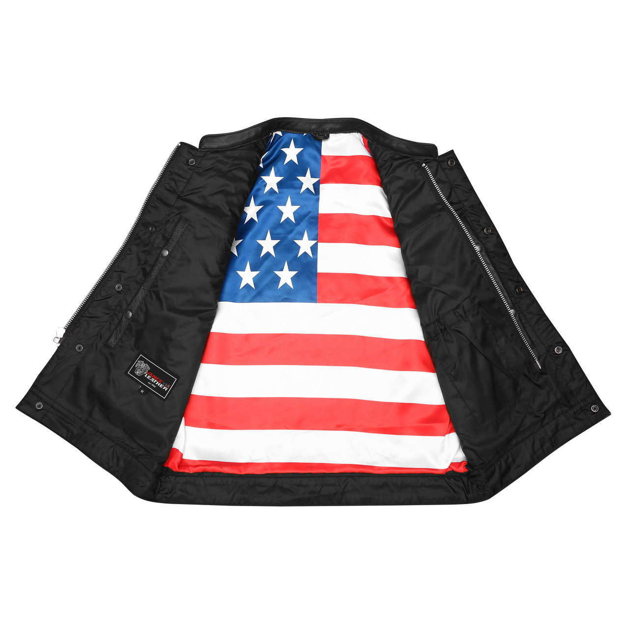 Men's Club Vest with Quick Access & American Flag Liner