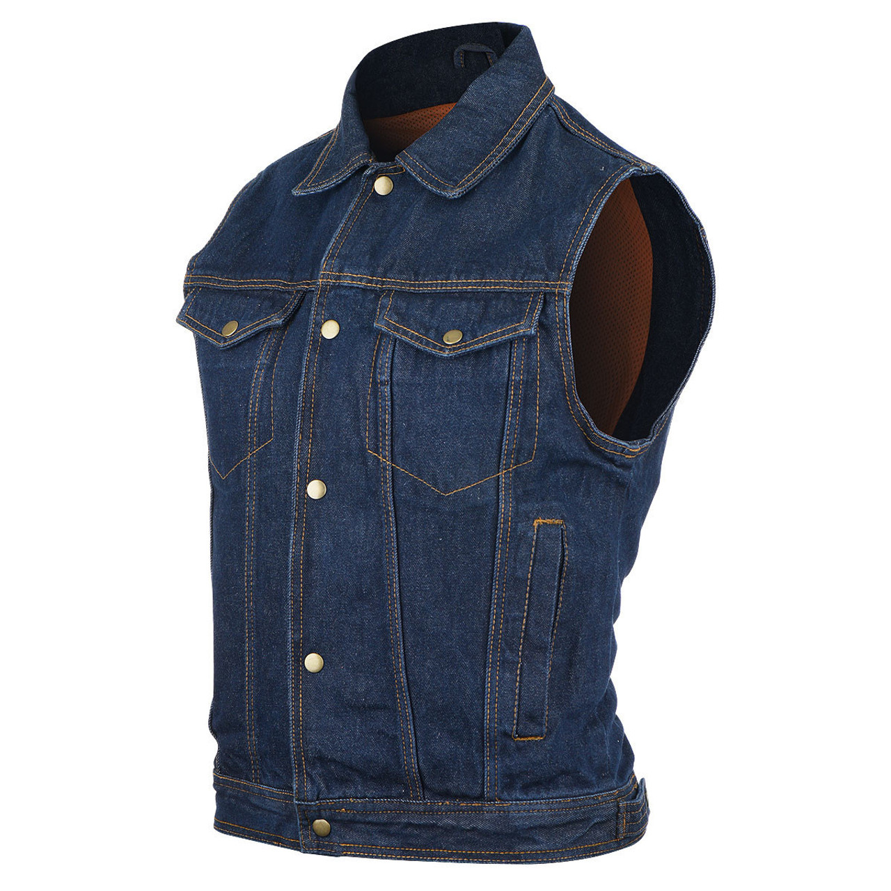 Jafrum Men's Blue Denim Jean Vest