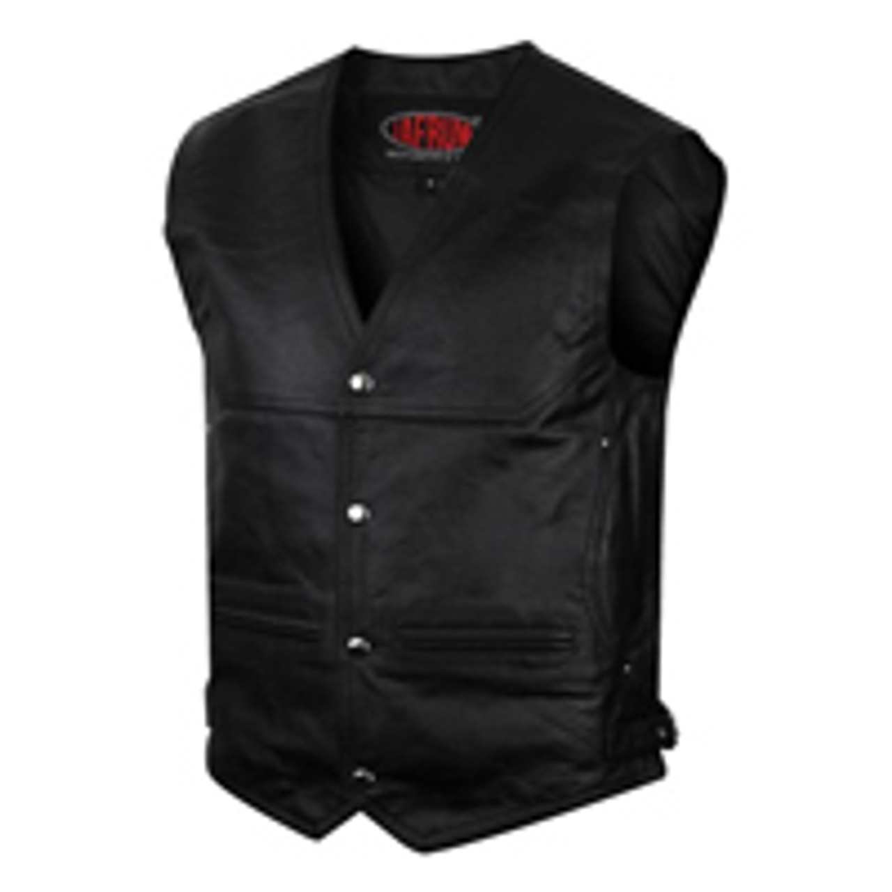 Zipper and Snap Closure Concealed Carry SOA Style Leather Vest